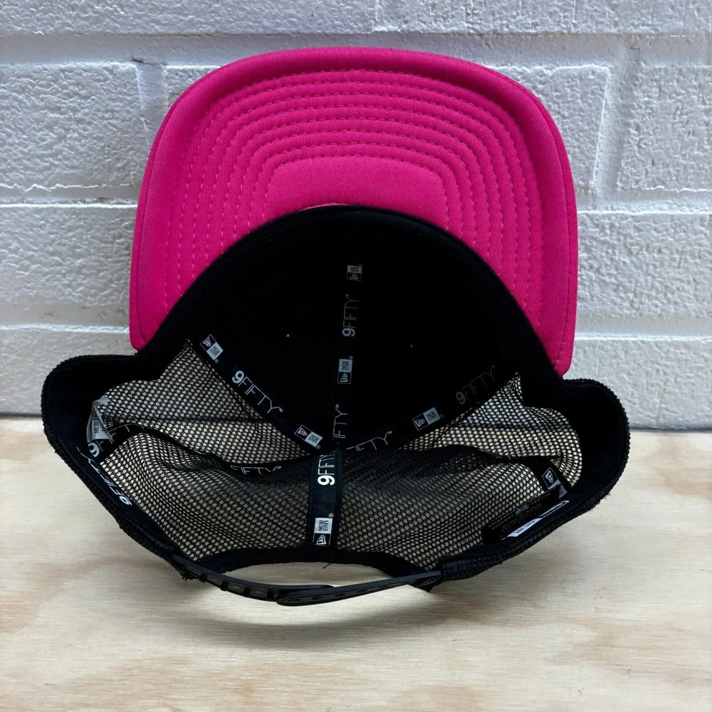 FMF Hat Cap Snap Back Womens Pink‎ Black Trucker Racing Dirt Biking Adjustable